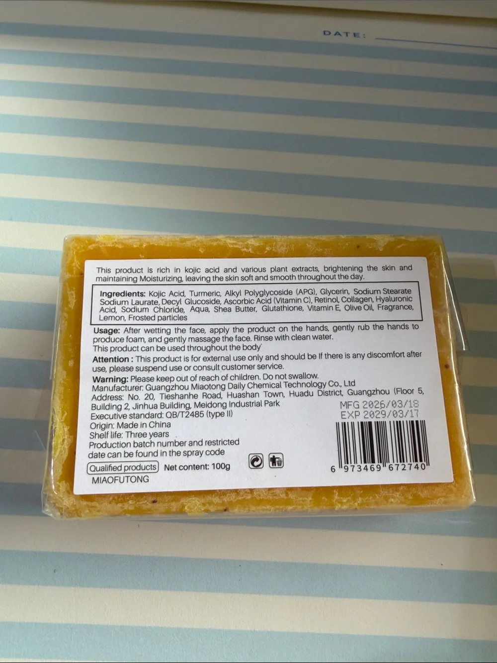 Turmeric & Kojic Acid Face & Body Soap – 100g